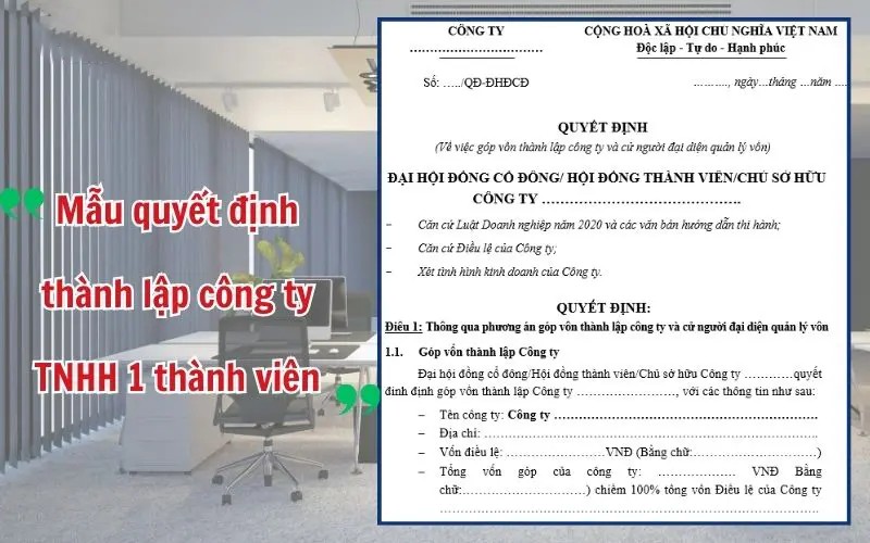 mau-quyet-dinh-thanh-lap-cong-ty-tnhh-1-thanh-vien