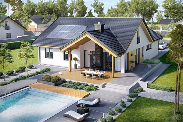 Mẫu sân vườn cho nhà cấp 4 tạo điểm nhấn cho căn nhà với vẻ đẹp mộc mạc