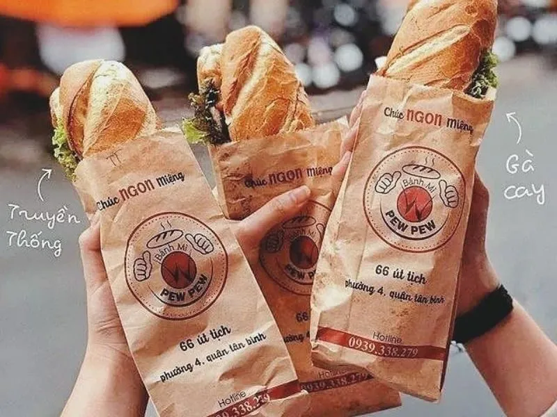 Chi tiết Bánh Mì Pewpew menu với đa dạng món ăn
