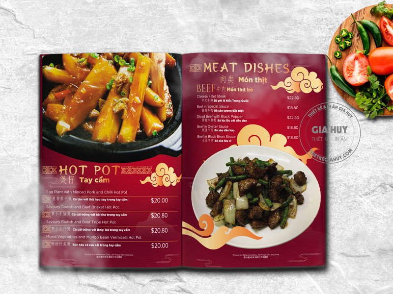 Thiết kế menu hotpot Hong Kong