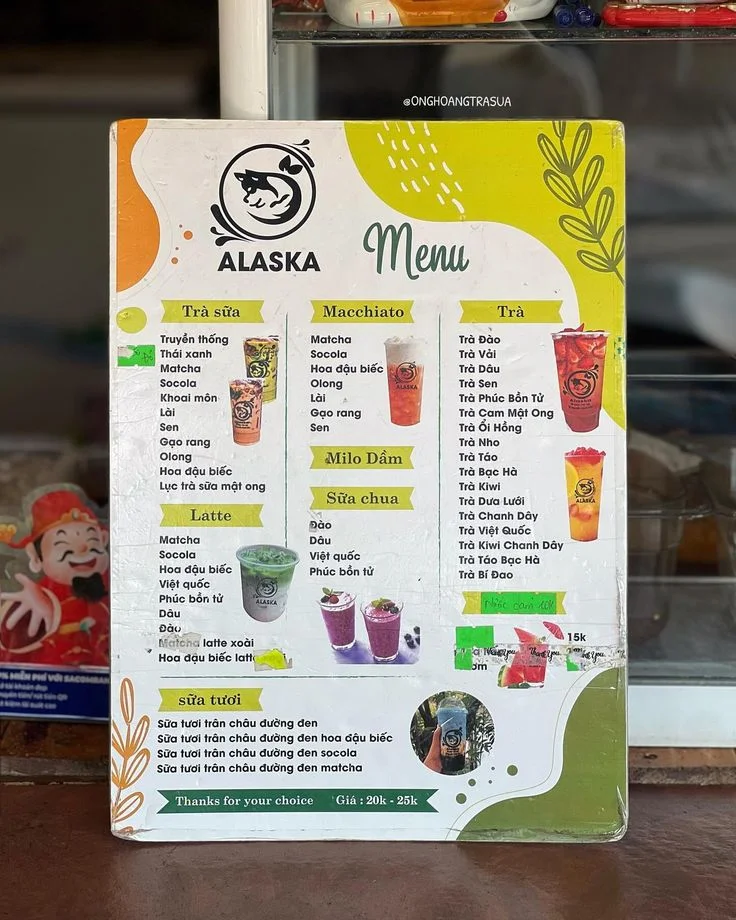Tổng hợp 30+ mẫu menu quán trà sữa ăn vặt đẹp mắt, độc đáo 2025