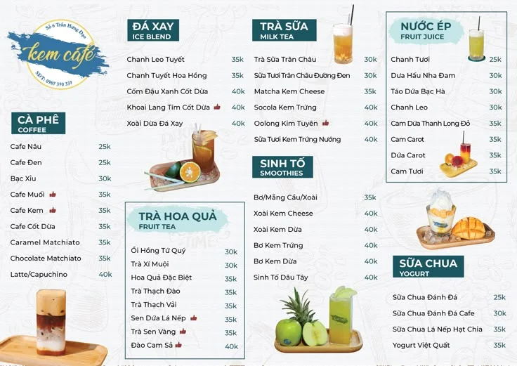 Tổng hợp 30+ mẫu menu quán trà sữa ăn vặt đẹp mắt, độc đáo 2025