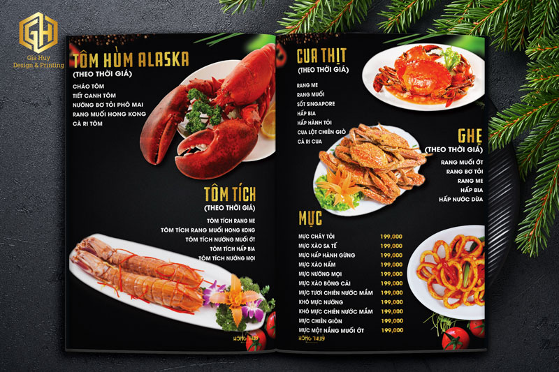 Thiết kế thực đơn nhà hàng Steak