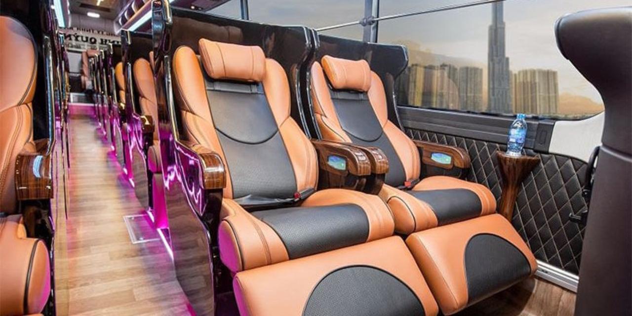 Nội thất hiện đại trên vé xe Phương Trang Cần Thơ Sài Gòn
