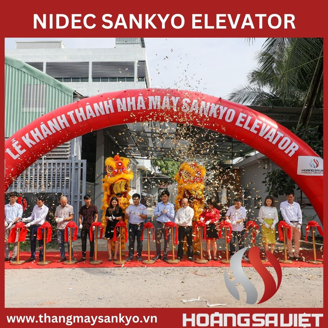 Xưởng sản xuất thang máy liên doanh Nidec Sankyo Elevator tại Việt Nam, phản ánh sự phát triển của công nghệ và năng lực sản xuất thang máy trong nước