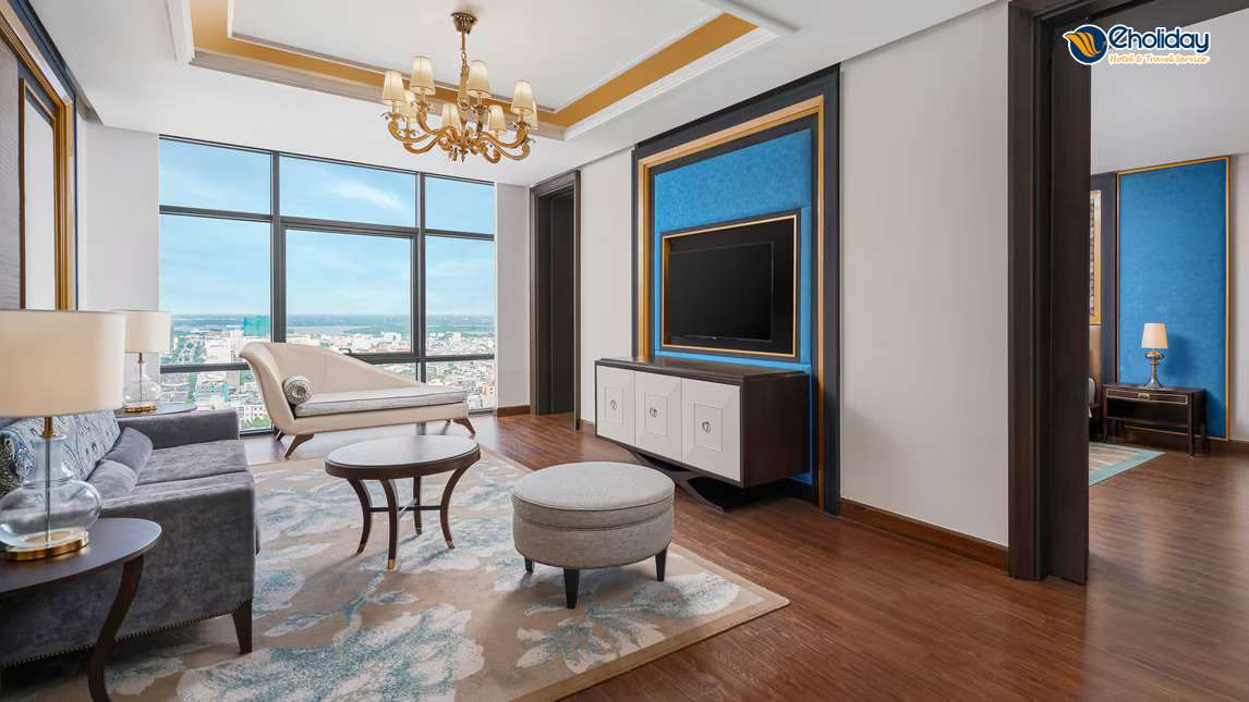 Nội thất phòng khách Grande Suite tại Sheraton Cần Thơ