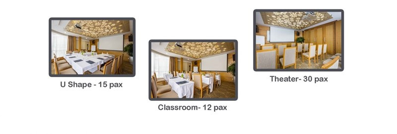 Phòng họp hiện đại tại Paradise Saigon Boutique Hotel &amp; Spa, được trang bị đầy đủ tiện nghi cho các sự kiện