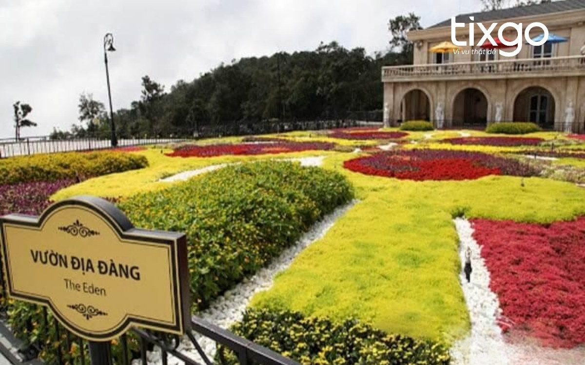 Phân khu vườn Địa Đàng của vườn hoa Bà Nà Hills, rực rỡ sắc màu