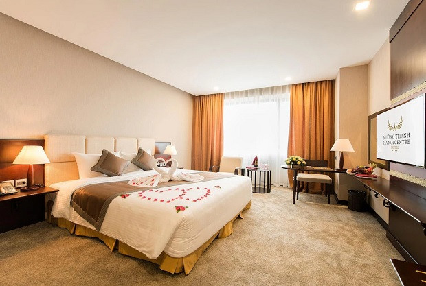 Phòng nghỉ đạt chuẩn 4 sao cao cấp tại Mường Thanh Centre