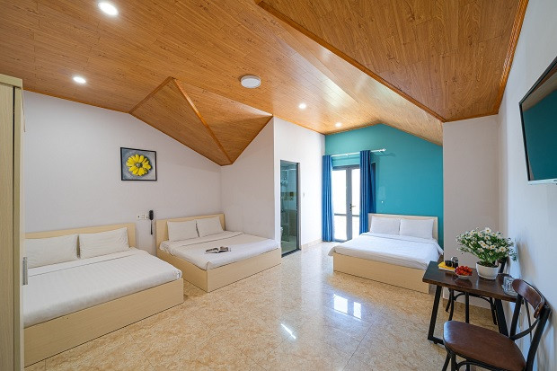 Phòng ngủ gia đình lớn tiện nghi tại An Boutique Hotel Đà Lạt
