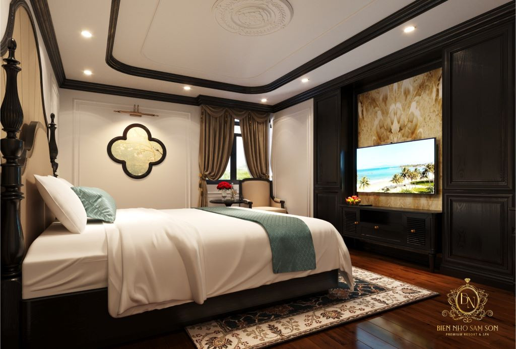 Phòng Premier tại Khách sạn Biển Nhớ Sầm Sơn với thiết kế hiện đại và tiện nghi đầy đủ