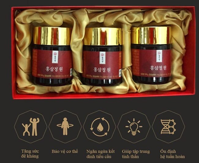 Sản phẩm cao hồng sâm và các chế phẩm từ sâm tại Hồng Sâm Hàn Quốc KGIN