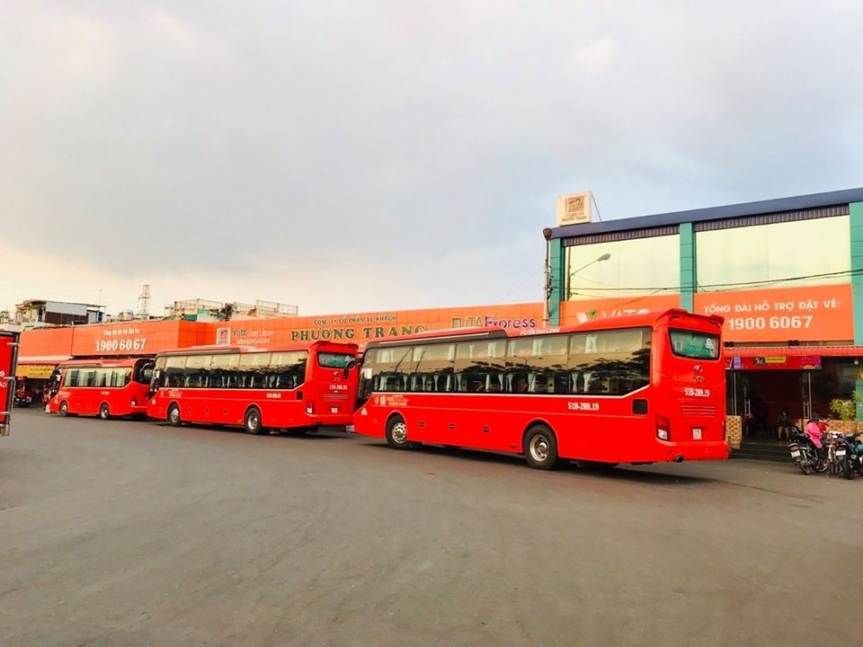 sơ đồ tuyến đường xe Phương Trang và các tổng đài