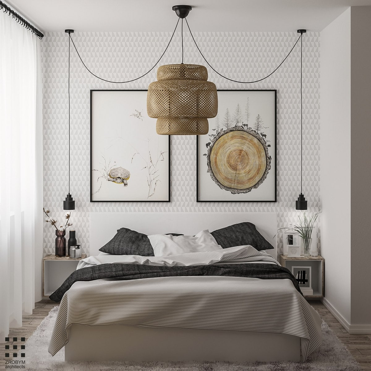 Sự kết hợp hài hòa của các nội thất trong phòng ngủ khách sạn tạo nên các phong cách thiết kế độc đáo.