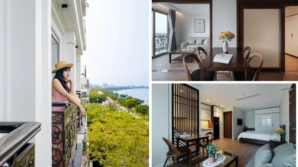Tầm nhìn từ MK Apartment &amp; Hotel bao quát vẻ đẹp của sông Hàn thơ mộng, một trong những khách sạn đà nẵng sông hàn được yêu thích