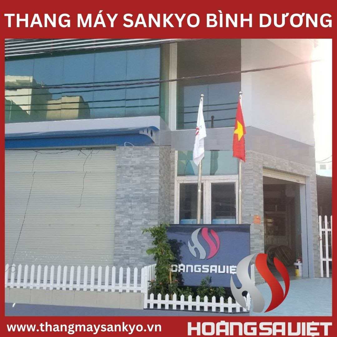 Công ty thang máy Hoàng Sa Việt Sankyo Tại Bình Dương, thể hiện việc mở rộng hoạt động đến các khu vực công nghiệp và đô thị mới nổi