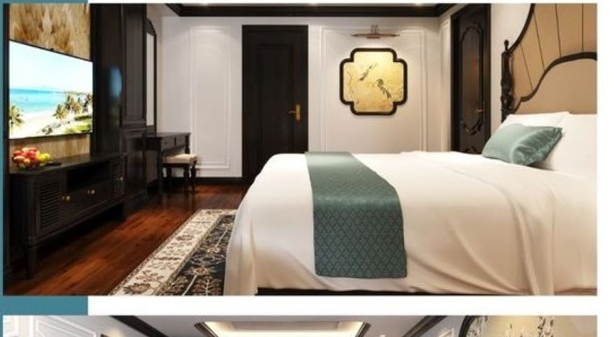 Thiết kế phòng khách sang trọng và ấm cúng trong phòng Grand Suite tại Khách sạn Biển Nhớ Sầm Sơn