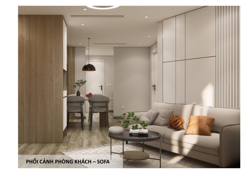 Thiết kế sang trọng của phòng Suite 2 phòng ngủ với khu vực phòng khách tại 22Land Legend Residence