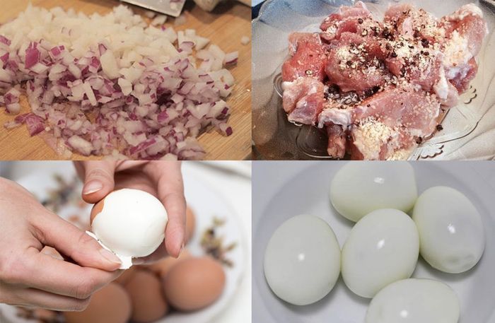 Trứng luộc cho món thịt heo kho trứng