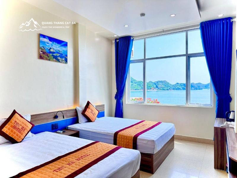 Thu Hà Hotel, khách sạn nhỏ xinh với phòng hướng biển, là một lựa chọn thư giãn cho khách sạn ở Cát Bà gần biển giá rẻ