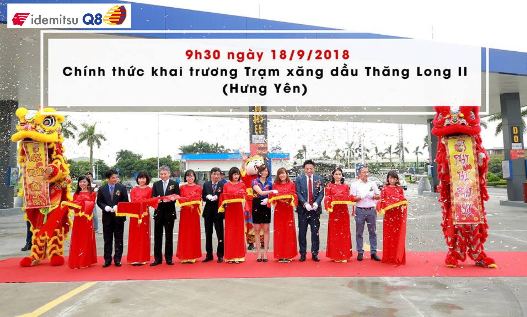 Khai trương Trạm xăng dầu Thăng Long II, Hưng Yên của Công ty TNHH Xăng dầu Idemitsu Q8