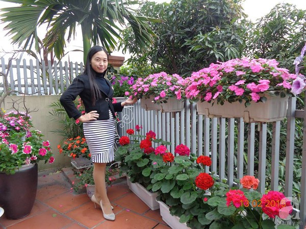 Tổng quan không gian vườn hoa rực rỡ sắc màu tại một ngôi nhà ở Quảng Ninh, điểm nhấn cho vẻ đẹp của những vườn hoa ở Quảng Ninh