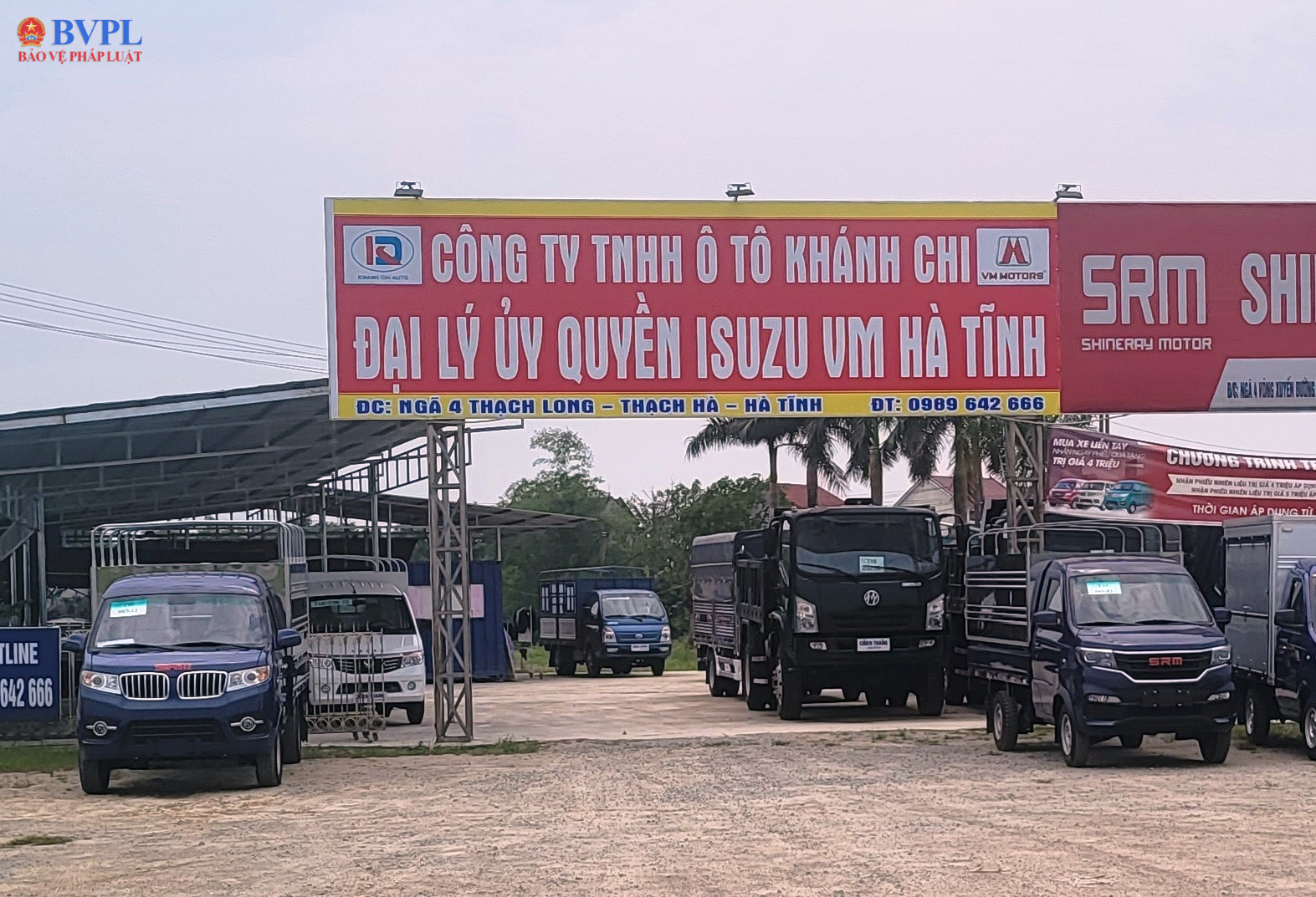 Điểm trưng bày và giao dịch của công ty TNHH Phân phối Khánh Chi tại Hà Tĩnh, minh họa hoạt động phân phối ô tô Hyundai