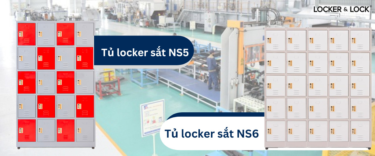 Tủ locker sắt dòng NS5 và NS6 tại Higasket Plastics Việt Nam