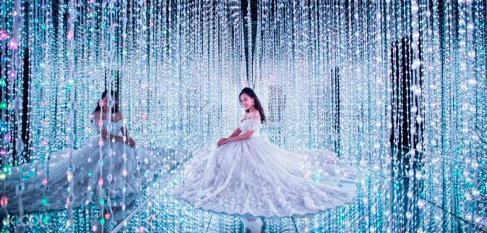 Đắm chìm trong không gian nghệ thuật ánh sáng tại Vườn Ánh Sáng Lumiere Đà Lạt, một trong những địa điểm du lịch Đà Lạt hiện đại.