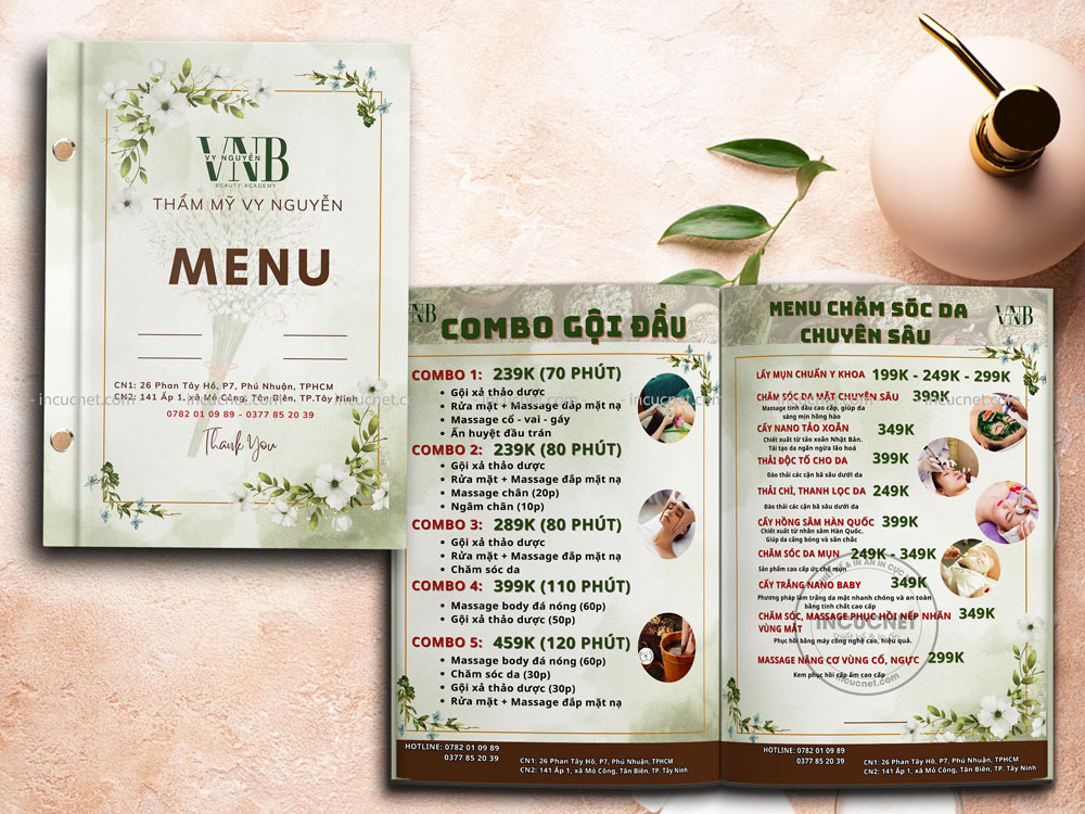 Menu spa mẫu 24