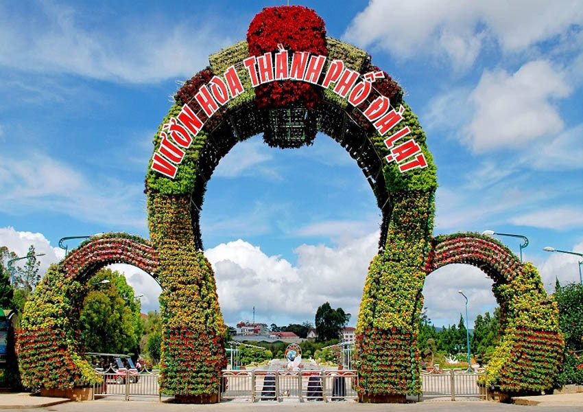 Vườn hoa thành phố Dalat rực rỡ sắc màu dưới nắng