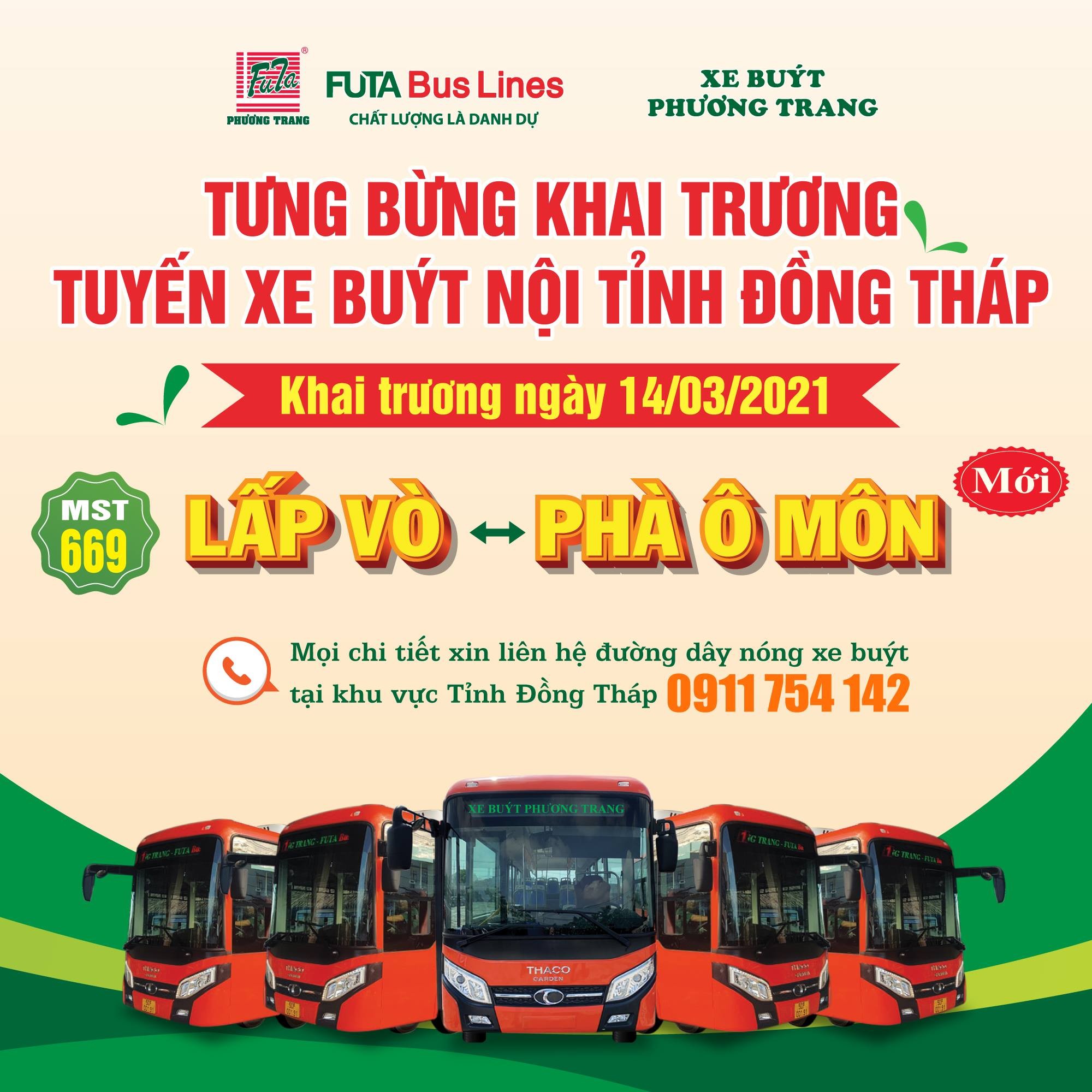 Xe buýt Phương Trang 6610 phục vụ hành khách