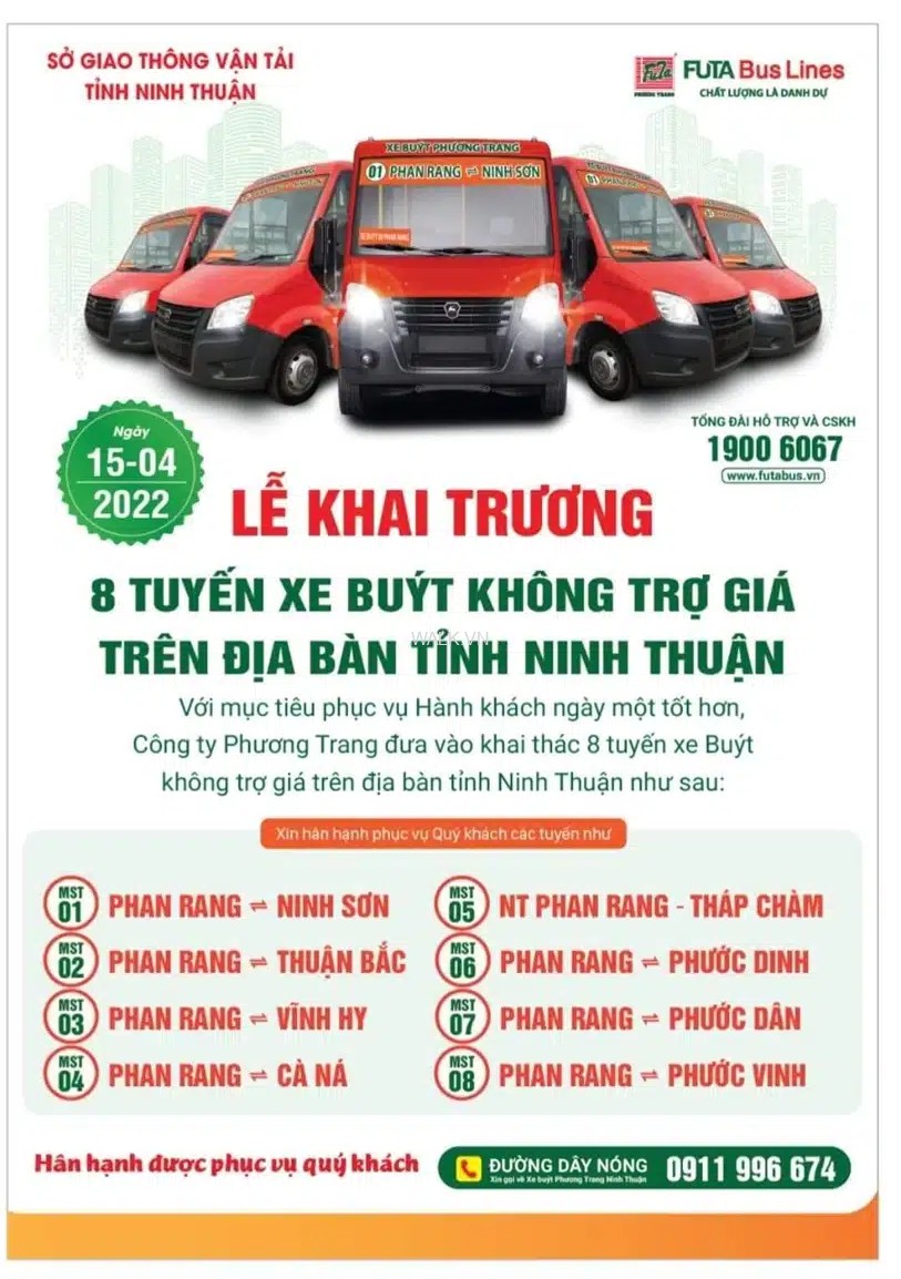 Xe buýt Phương Trang Ninh Thuận