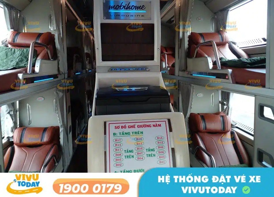Xe Limousine 34 phong cua nha xe Phuong Trang Quang Ngai