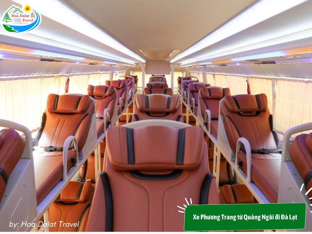Xe Phương Trang từ Quảng Ngãi đi Đà Lạt với giường nằm thoải mái