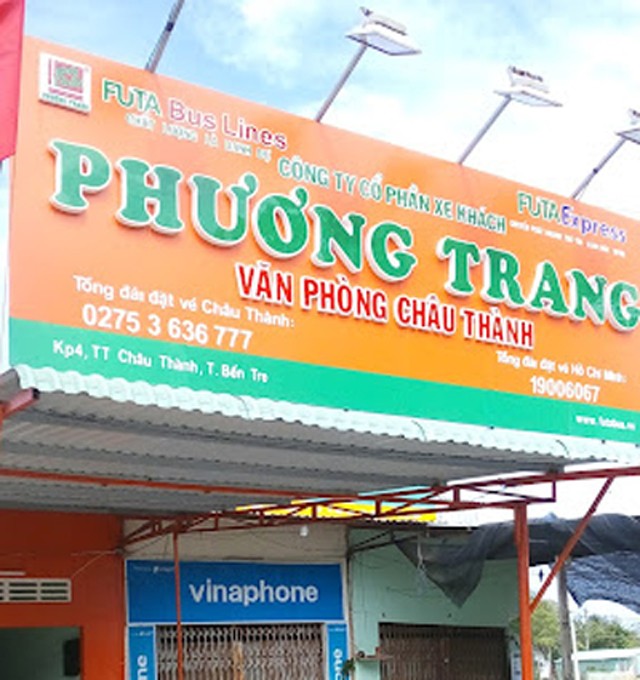 Xe Phương Trang văn phòng huyện Châu Thành Bến Tre