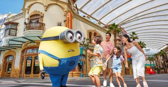 Universal Studios Singapore với các khu vực chủ đề và trò chơi hấp dẫn