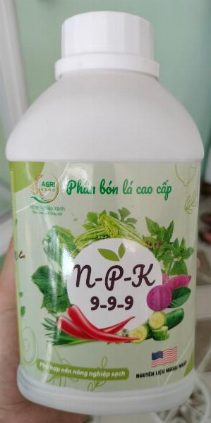 Phân bón lá NPK 9-9-9 của CÔNG TY TNHH NÔNG NGHIỆP XANH VÀ XANH